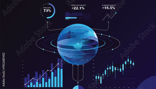 Global AI Driven Growth Analytics Dashboard with Predictive Forecast and Financial Market Risk Assessment