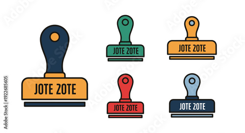 Date Stamp Line art abstract smooth modern illustration