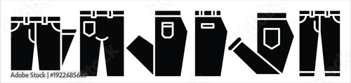 jeans icon set