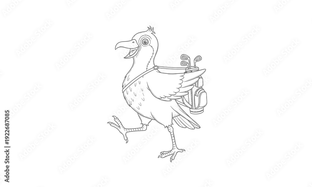 Fototapeta premium Mother Goose Carrying Goslings in Wings.
