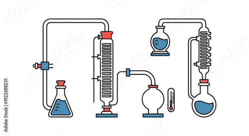 Distillation Tube abstract vivid tone vector