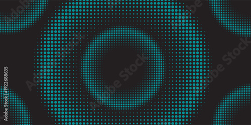 Abstract Light Dots Background - Blue Circle Wave Display LED Defocused