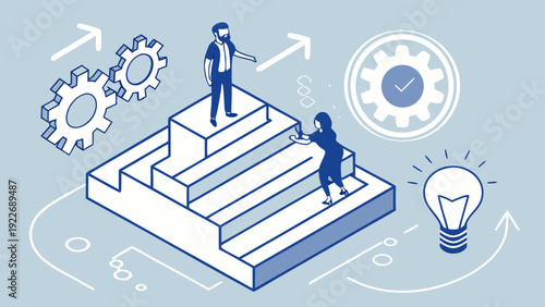 Business team working together to achieve success and growth