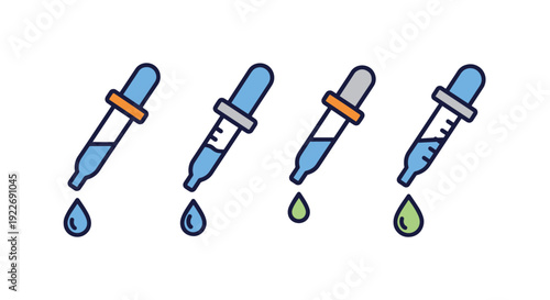 Dropping Pipette abstract bright color illustration