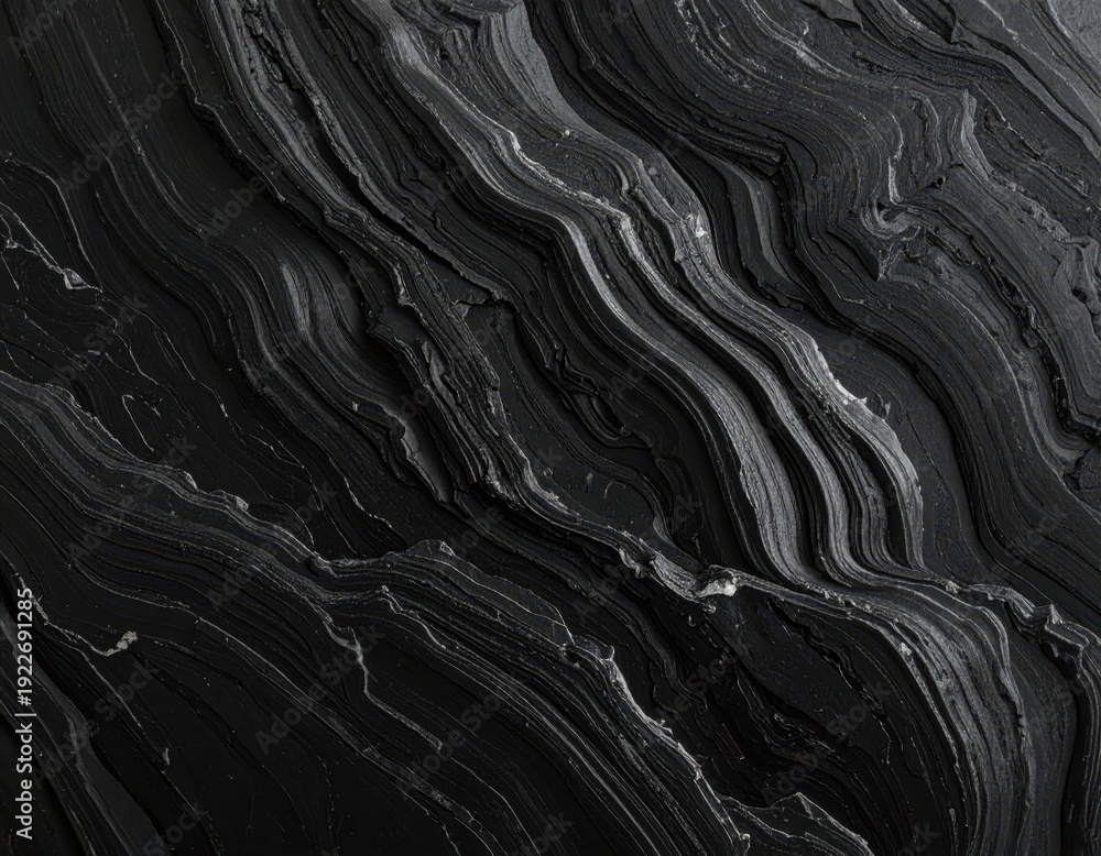 Obraz premium Abstract Black Texture with Fluid Lines and Striking Patterns