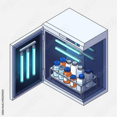 Medical Refrigerator Storage for Vaccines and Pharmaceuticals.