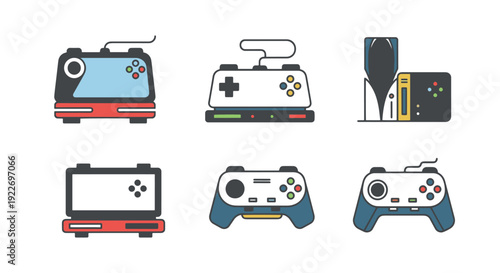 Gaming Console Line creative abstract concept vector