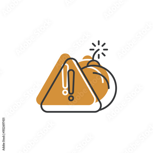 threats vector icon. flat sign for mobile concept and web design. Symbol, logo illustration. Vector graphics