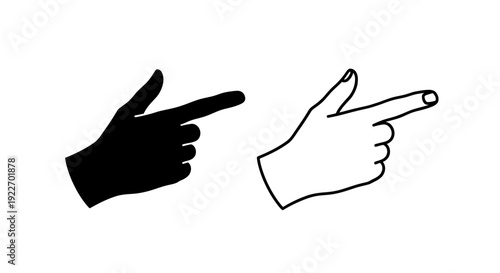 Pointing fingers hand gestures pointing finger pointing hand gestures hand pointing Vector