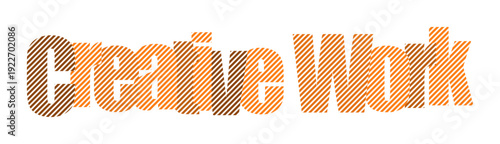 Creative work concept with textured lettering and warm tones