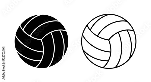 Volleyball icon design vector illustration black and white sports ball Vector