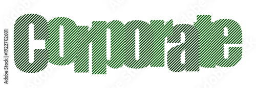 Modern green text graphic spelling "Corporate" with a clean, professional design.