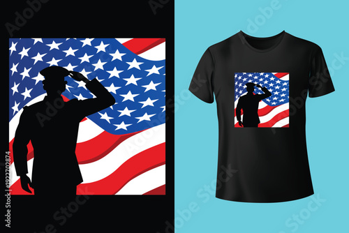 In Memory Of those who Belived it was better to die on their feet then to live on their knees | Memorial day t-shirt design Vector