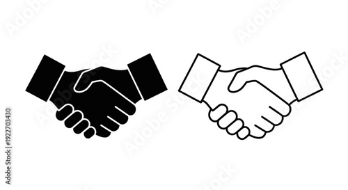 Handshake agreement business partnership concept illustration vector Vector