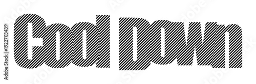 Cool Down text with a textured pattern on a white background