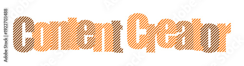 Creative text art spelling 'Content Creator' in warm tones