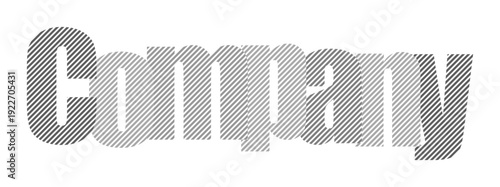 Abstract textured word 'company' in shades of gray on a white background