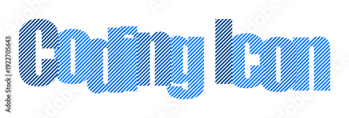 Abstract blue digital text graphic representing coding and technology concepts