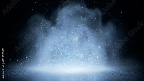 White powder explosion on black background - 4k video