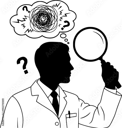 Psychotherapy Doctor Searching for Mind Problem
