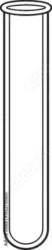 Industrial Test Tube Line Art Illustration