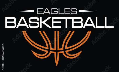 Eagles Basketball Team Design 12 is a very useful and attractive design for your basketball team that includes text and graphic of a basketball. Great for shirts and promotions.