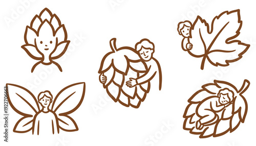 Beer Brew Joy Hop & Human Connection Illustrations