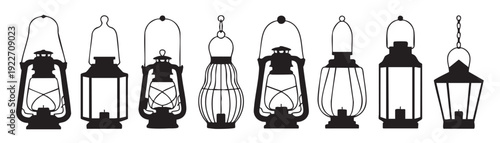  old fashioned camping light drawing