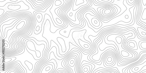 Topographic map background geographic line map with elevation assignments. Modern design with White background with topographic wavy pattern design.paper texture Imitation of a geographical map shades