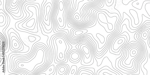 Topographic map background geographic line map with elevation assignments. Modern design with White background with topographic wavy pattern design.paper texture Imitation of a geographical map shades