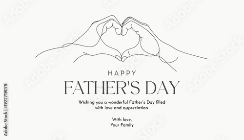 Loving family hands forming heart shape for Father's Day