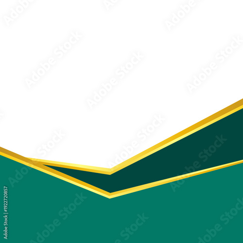 Free Download Abstract geometric pattern with layered green and gold elements viewed from above - GFXLoad