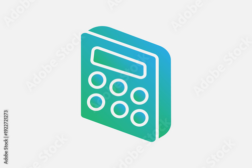 This image depicts a calculator, representing financial tools, mathematics, or data processing.