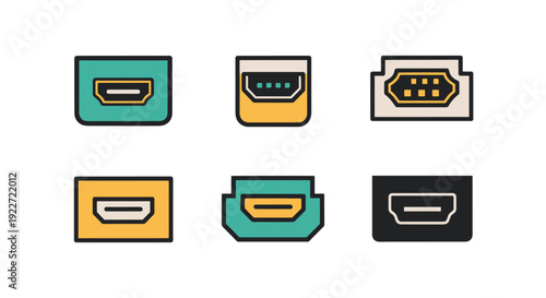 HDMI Port Line art soft abstract creative illustration