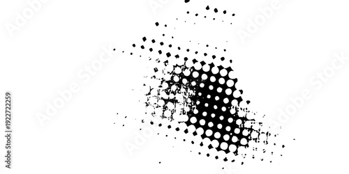 Distorted grunge layer error. Noise destroys texture. Vector trendy deformed glitch shape