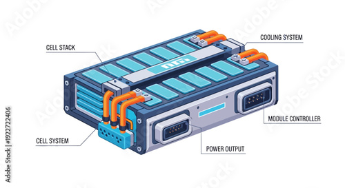 Modern battery module with cooling system and controller