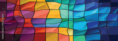  mosaic rainbow color gradient vector for background design