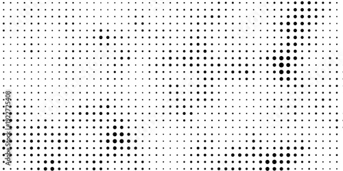 Grunge halftone gradient background. Faded grit noise texture. White and black sand wallpaper. Retro pixelated backdrop. Anime or manga style comic overlay. Vector graphic design textured template