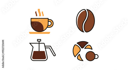 Coffee Shop Logo minimal graphic color vector