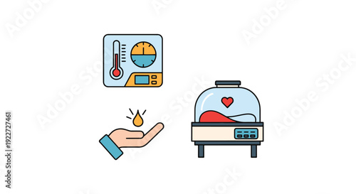 Incubator Line art creative modern vector