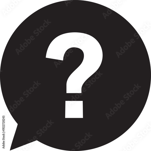 Question mark speech bubble icon