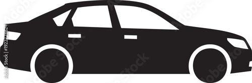 Black car vector silhouette