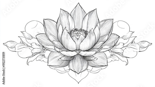 sketch of lotus