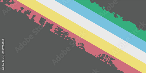 Disability Pride Month. Color stripes representing a form of impairment. vector dynamic flag disability pride month. Modern vector eps10