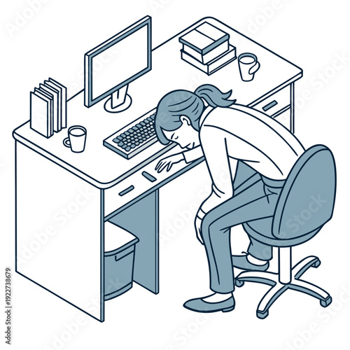 A man sitting at a desk looking stressed
