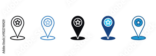 Place Icon Set Multiple Style Of