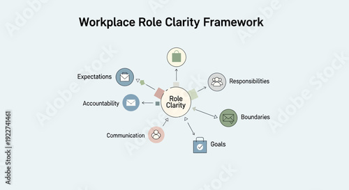 Workplace role clarity framework illustrating key components and relationships.