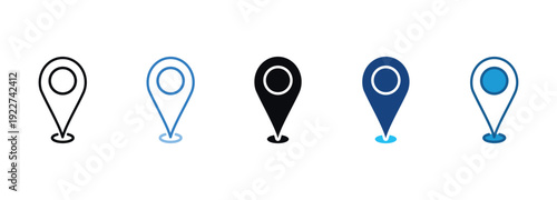 Map Marker Icon Set Multiple Style Of