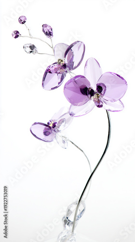 Exquisite crystal orchid flowers