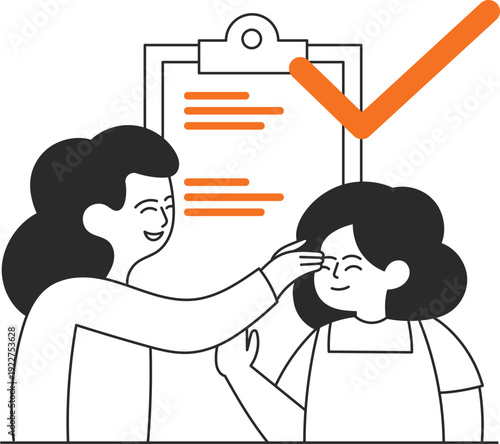 User Business Illustration Approved Report Woman Presentation